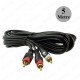 Yüksek Kalite 3.5mm Erkek to 2RCA Erkek  Ses Kablosu 5 Metre