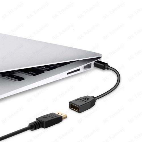 Mini DisplayPort Erkek - DisplayPort Dişi 4K Çevirici Kablo