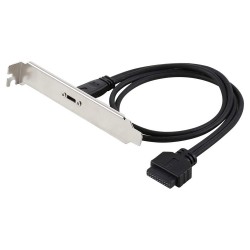 Type-C Dişi - USB 3.0 Anakart 20 Pin Dişi Panel Genişletme Montaj Kablosu