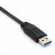 USB 3.0 Erkek to 90 Derece Sağ/Sol Açılı Type-C Erkek Veri/Şarj Kablosu