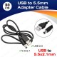 USB Erkek to DC 5.5x2.1mm Dişi Barrel Jack Güç Kablosu