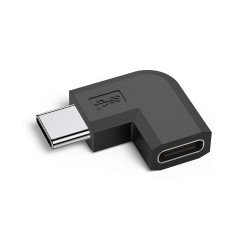 90 Derece L Tip Sağ ve Sol Açılı USB C Type-C Erkek - Dişi Adaptör