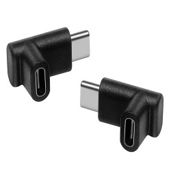 90 Derece Dirsek Aşağı ve Yukarı Açılı USB C Type-C Erkek - Dişi Adaptör