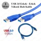 Yüksek Hızlı USB 3.0 Erkek-Erkek Data Kablosu - 1 Metre