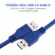 Yüksek Hızlı USB 3.0 Erkek-Erkek Data Kablosu - 1 Metre