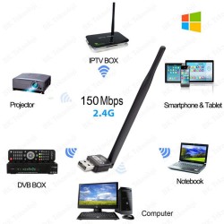 PIX-LINK Wireless Wifi Adaptör 2.4 GHz 150 Mbps 5 dbi Antenli PIX-LINK Wireless Wifi Adaptör 2.4 GHz 150 Mbps 5 dbi Antenli