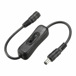 Açma Kapama Anahtarlı DC 5.5x2.1 mm Dişi-Erkek Güç Kablosu