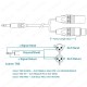 6.35 mm TRS Erkek to 3-Pin XLR Dişi + Erkek Ses Kablosu - 1.5 Metre