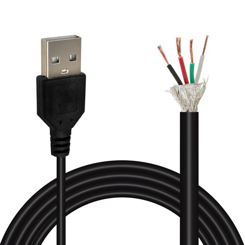 4 Telli Açık Uçlu Lehimlenebilir USB Data Şarj Kablosu - 1.5 Metre