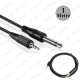 3.5 mm TRS Stereo Erkek to 6.35 mm TS Mono Erkek Ses Kablosu - 1 Metre