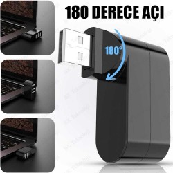 3 Bağlantı Noktalı 90/180 Derece Dönebilir USB 2.0 Çoklayıcı Hub 3 Bağlantı Noktalı 90/180 Derece Dönebilir USB 2.0 Çoklayıcı Hub
