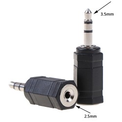 3.5mm Erkek to 2.5mm Dişi Stereo Mic Ses Kulaklık Jak Adaptörü Dönüştürücü
