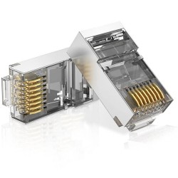 Yeni Nesil Delikli EZ RJ45 Cat6 Metal Jak Konnektör 10’lu Paket