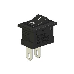 2 Pin Mini Rocker On/Off Işıksız Power Anahtar 2 Adet