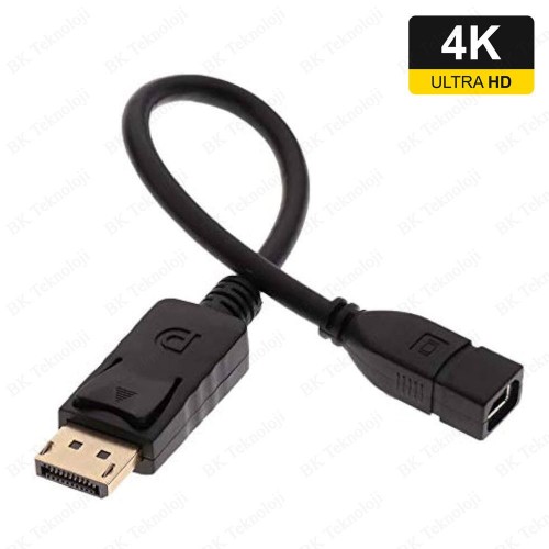 4K Displayport Erkek to Mini Displayport Dişi Çevirici Kablo