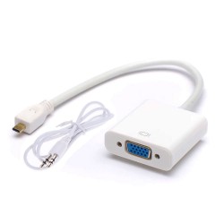 Micro HDMI to VGA Ses Destekli Çevirici Adaptör
