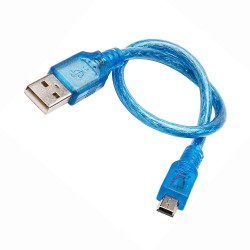 Yüksek Kalite Mini USB Erkek to USB A Erkek Şarj/Data Kablosu 30cm