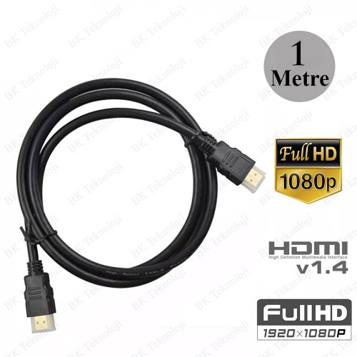 Yüksek Kalite HDMI Erkek-Erkek Kablo 3D Full HD 1080p 1 Metre