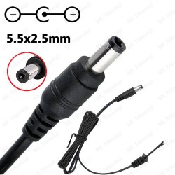 Standart Uçlu 5.5x2,5mm Notebook Adaptör Tamir Kablosu Standart Uçlu 5.5x2,5mm Notebook Adaptör Tamir Kablosu