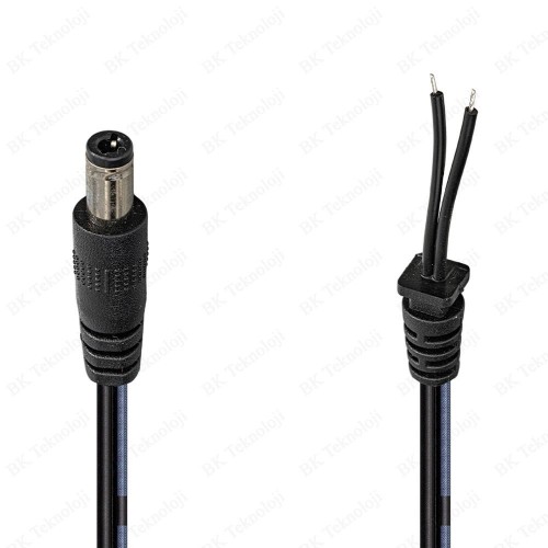 Standart Uçlu 5.5x2,5mm Notebook Adaptör Tamir Kablosu - 2 Adet