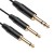 6.35mm 1/4 TRS Stereo to 2x6.35mm TS Mono Y Splitter Kablo - 1.5 Metre