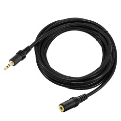 3.5 mm Gold Stereo Aux Ses Uzatma Kablosu Erkek-Dişi 10 Metre