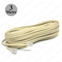 RJ11 6P2C Hazır Telefon Modem Ara Hat Kablosu 3 Metre