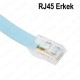RS232 DB9 to RJ45 Ethernet Seri Ağ Yönlendirici Konsol Kablosu 1.5 Metre