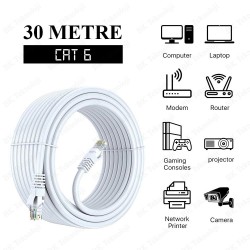 30 Metre Yüksek Hızlı Cat6 Ethernet LAN Ağ Network Patch Kablo 30 Metre Yüksek Hızlı Cat6 Ethernet LAN Ağ Network Patch Kablo