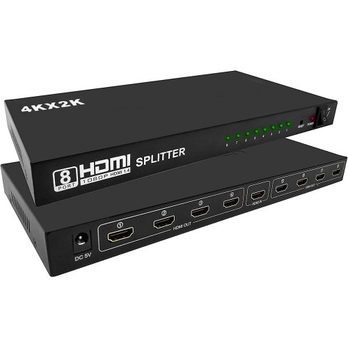 Ultra HD 4Kx2K 1 Giriş 8 Çıkış HDMI Splitter HDMI Çoklayıcı