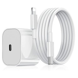 Yüksek Kalite 20W 3.0A Hızlı Şarj Adaptörü + Type-C Lightning Kablo