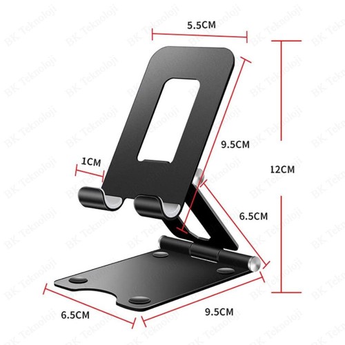 Katlanabilir Ayarlanabilir Masaüstü Metal Telefon Tablet Tutacağı
