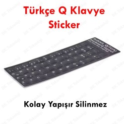 Notebook ve PC Uyumlu Türkçe Q Klavye Tuş Takımı Etiketi Notebook ve PC Uyumlu Türkçe Q Klavye Tuş Takımı Etiketi