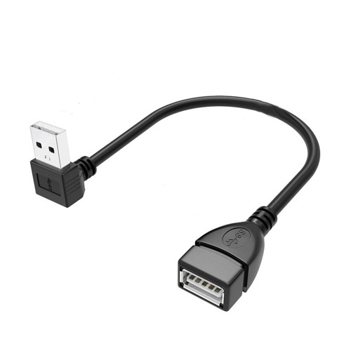 90 Derece Aşağı Açılı USB 2.0 Erkek-Dişi Uzatma Kablosu 30cm