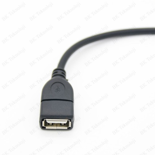 90 Derece Aşağı Açılı USB 2.0 Erkek-Dişi Uzatma Kablosu 30cm