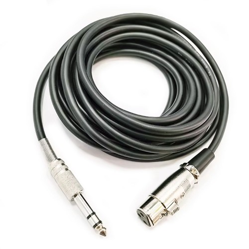 Yüksek Kalite XLR 3-Pin Dişi 6.35mm Stereo Erkek Mikrofon Ses Kablosu-15Metre