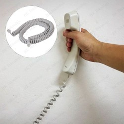Telefon Ahize Spiral Kordon Kablosu 4P/4C - Gri Telefon Ahize Spiral Kordon Kablosu 4P/4C - Gri