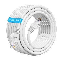 15 Metre Fabrikasyon Cat6 Ethernet LAN Ağ Network Patch Kablo