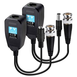 Pasif Video Balun RJ45 BNC Alıcı-Verici 1080P-8MP DC Power