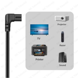 90 Derece Açılı L Tip C7 TV-Teyp-Işıldak-Playstation Güç Kablosu 1.5 Metre 90 Derece Açılı L Tip C7 TV-Teyp-Işıldak-Playstation Güç Kablosu 1.5 Metre
