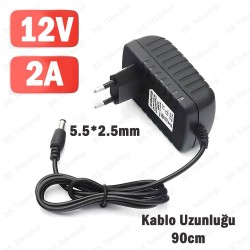 12 Volt 2 Amper 5.5x2.5mm Uçlu Plastik Kasa Adaptör 12 Volt 2 Amper 5.5x2.5mm Uçlu Plastik Kasa Adaptör