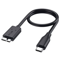 USB Type-C to USB 3.0 Micro-B Şarj ve Data Kablosu 50cm