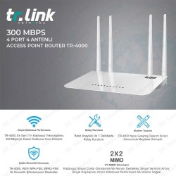 TR-Link TR-4000 300 Mbps 4 Port 4x5dBi Anten Kablosuz Menzil Genişletici Access Point Router  TR-Link TR-4000 300 Mbps 4 Port 4x5dBi Anten Kablosuz Menzil Genişletici Access Point Router