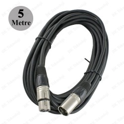 3 Pin XLR Dişi-Erkek Mikrofon Mikser Ses Uzatma Kablosu - 5 Metre 3 Pin XLR Dişi-Erkek Mikrofon Mikser Ses Uzatma Kablosu - 5 Metre