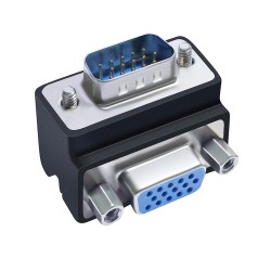 90 Derece Açılı VGA Erkek-Dişi Dönüştürücü Bağlantı Adaptörü
