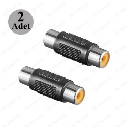 RCA Dişi-Dişi AV Video Ses Kablosu Birleştirme Adaptörü 2 Adet RCA Dişi-Dişi AV Video Ses Kablosu Birleştirme Adaptörü 2 Adet
