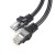 Yüksek Hızlı Fabrikasyon CAT6 Ethernet İnternet LAN Ağ Network Patch Kablo Siyah - 50cm