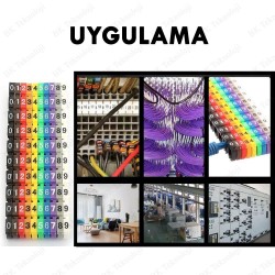 Renkli 6mm Ethernet Network Kablo Numaralandırma Etiketi (100 Adet 0-9 Numaratör) Renkli 6mm Ethernet Network Kablo Numaralandırma Etiketi (100 Adet 0-9 Numaratör)