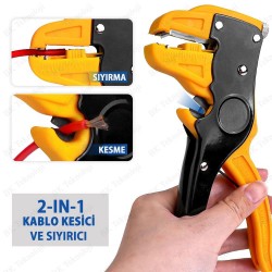 Papağan Pense 2 in 1 Profesyonel Kablo Ucu Soyucu ve Kesici Papağan Pense 2 in 1 Profesyonel Kablo Ucu Soyucu ve Kesici