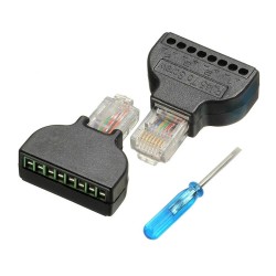 RJ45 8-Pin Vida Terminal Adaptörü RJ45 to Screw Terminal Adapter